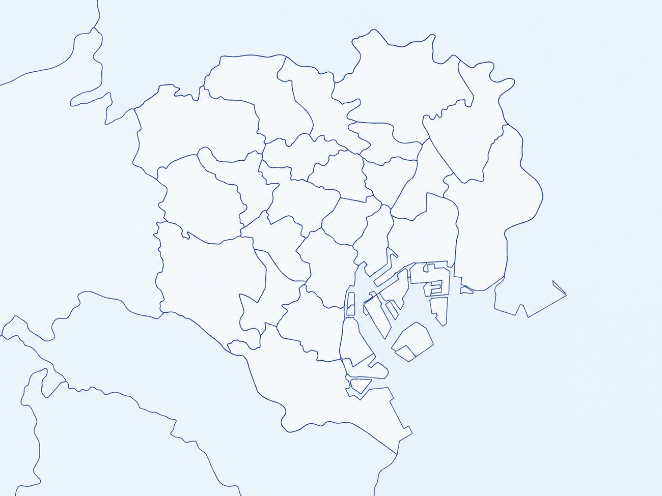 東京23区周辺の位置イメージ（装飾）